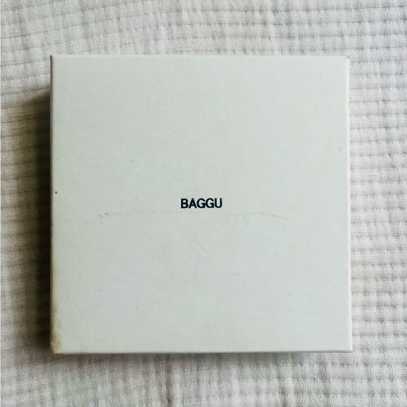 BNWT BAGGU unisex custom blue leather wallet- python-rare - Picture 5 of 5